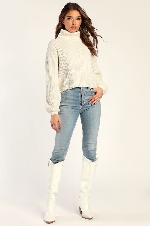 what to wear with white boots