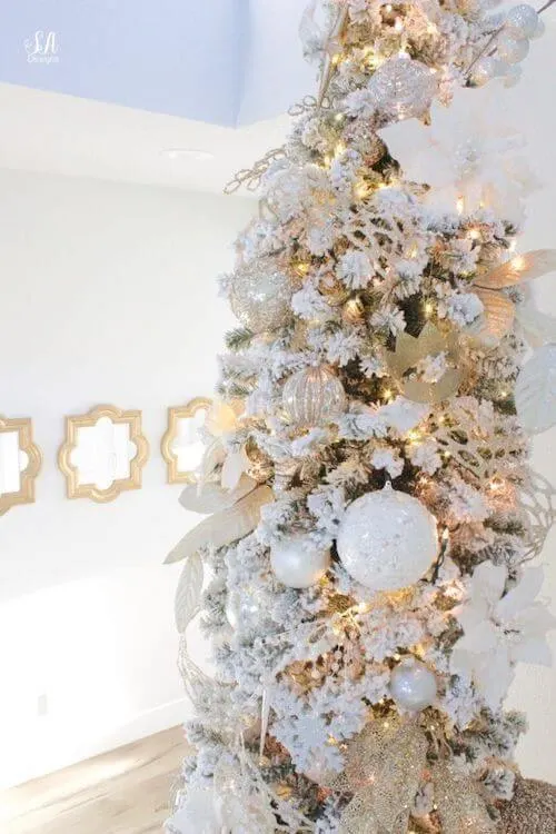 white and gold christmas tree ideas