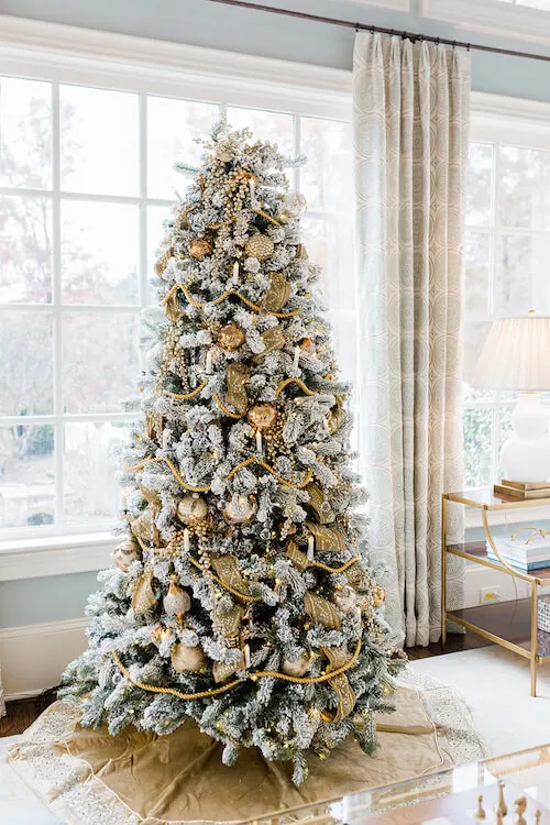 white and gold christmas tree ideas