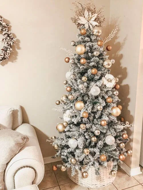 white and gold christmas tree ideas