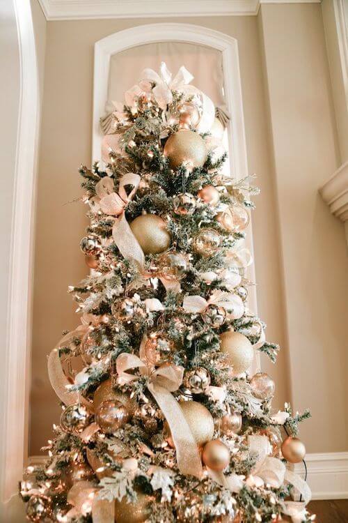 white and gold christmas tree ideas