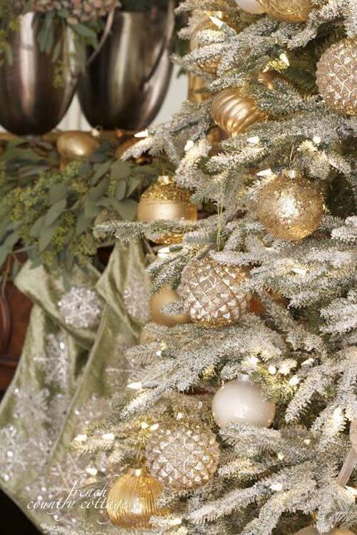 white and gold christmas tree ideas