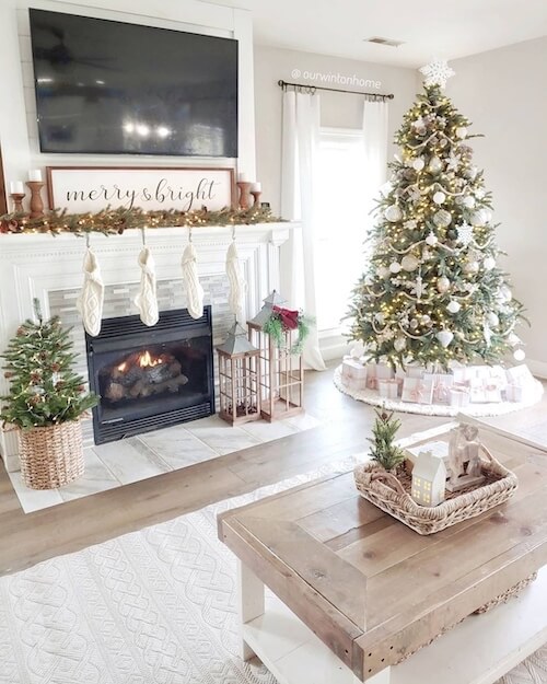 white and gold christmas tree ideas