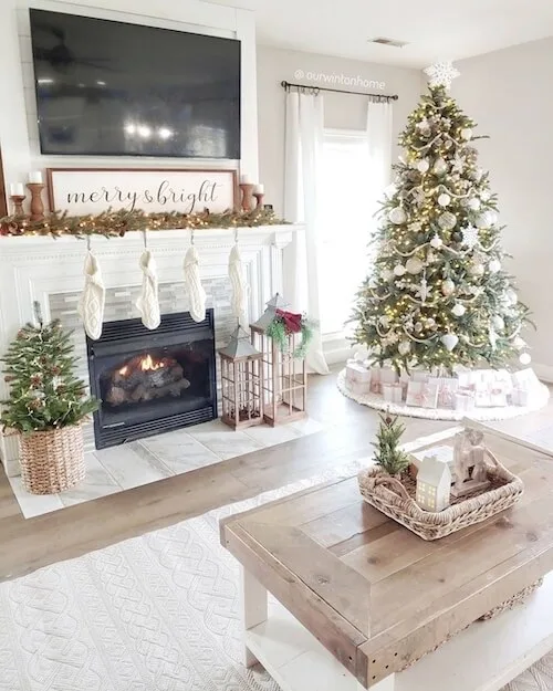 white and gold christmas tree ideas