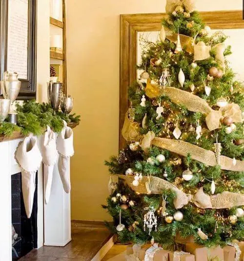 white and gold christmas tree ideas