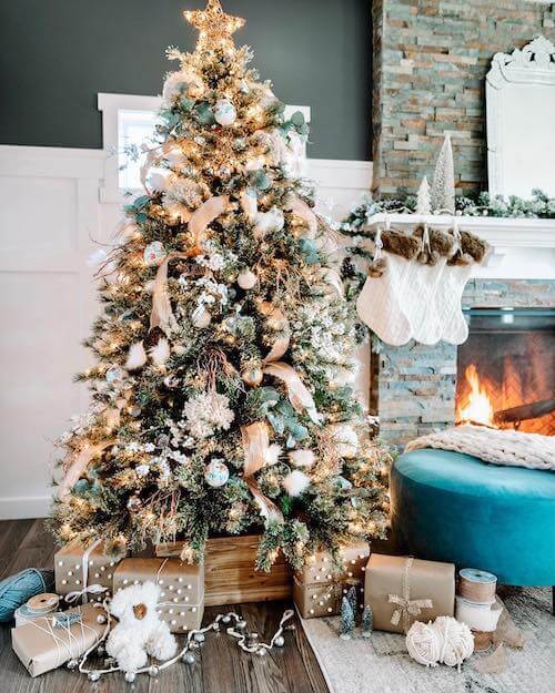 white and gold christmas tree ideas