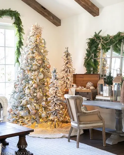 white and gold christmas tree ideas