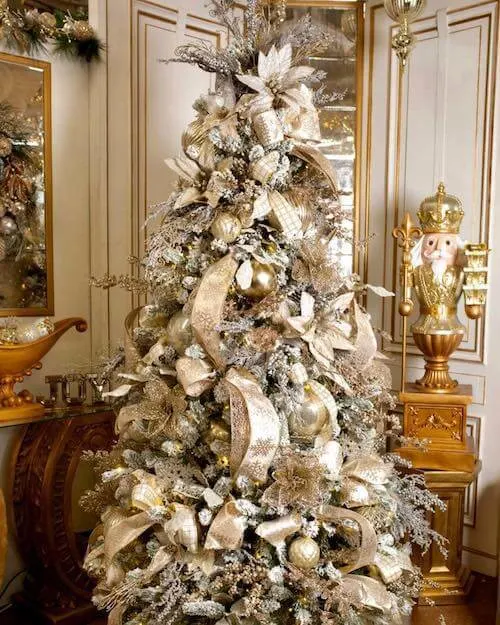 white and gold christmas tree ideas