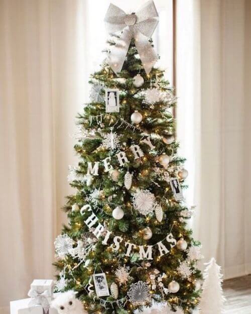 white and gold christmas tree ideas