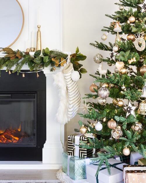 white and gold christmas tree ideas