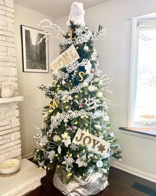 white and gold christmas tree ideas