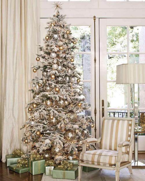 white and gold christmas tree ideas