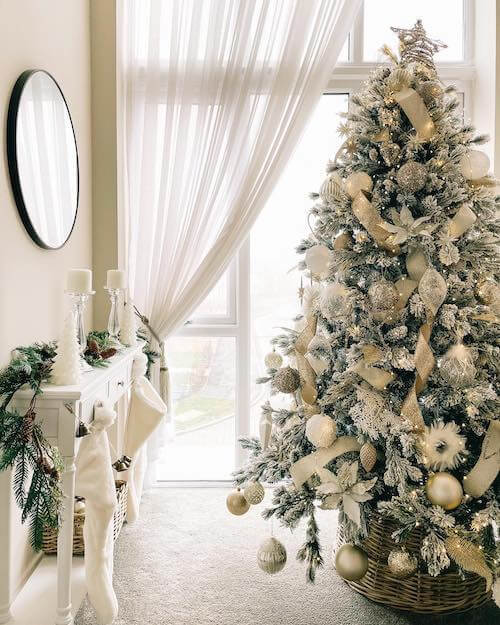 white and gold christmas tree ideas