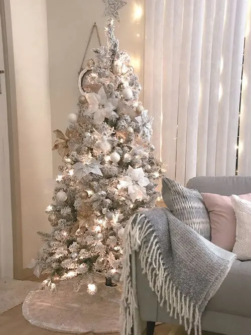 white and gold christmas tree ideas