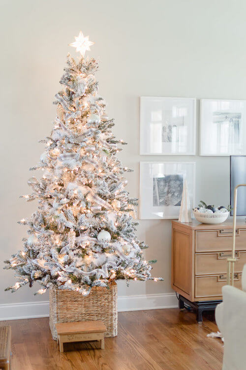 white and gold christmas tree ideas