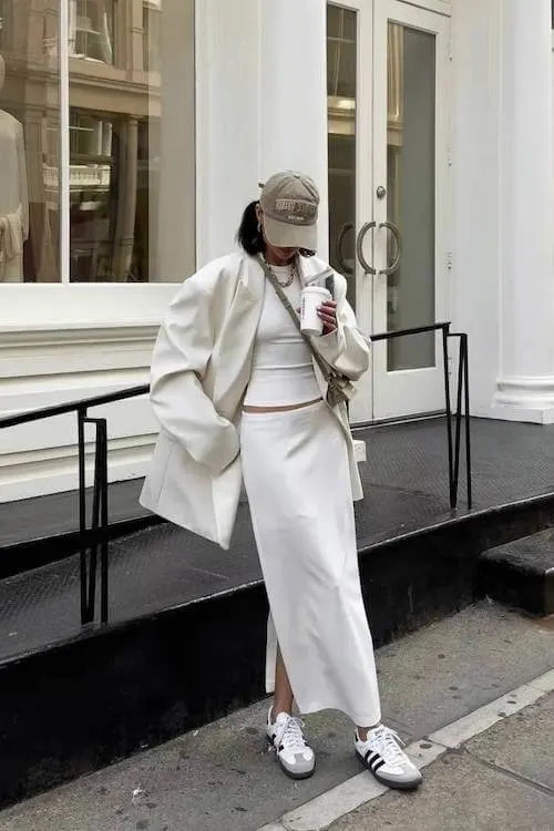 white blazer outfit
