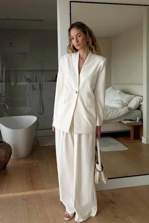 white blazer outfit