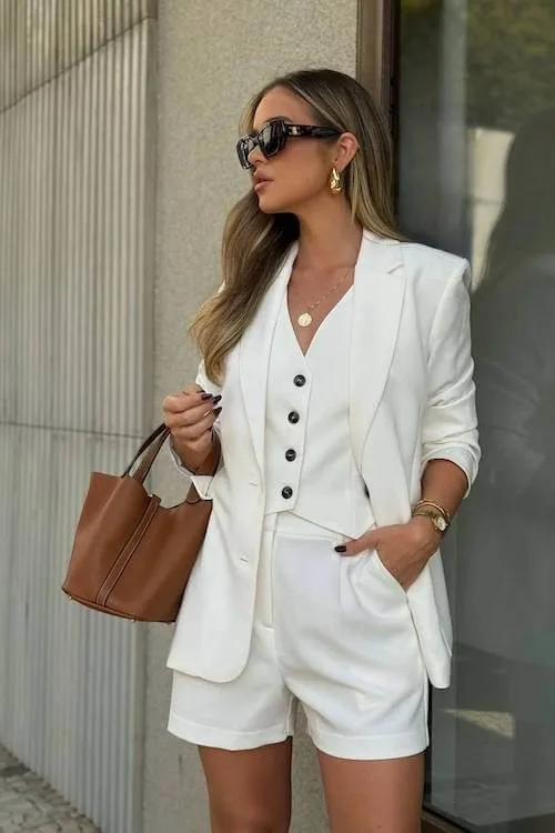 white blazer outfit