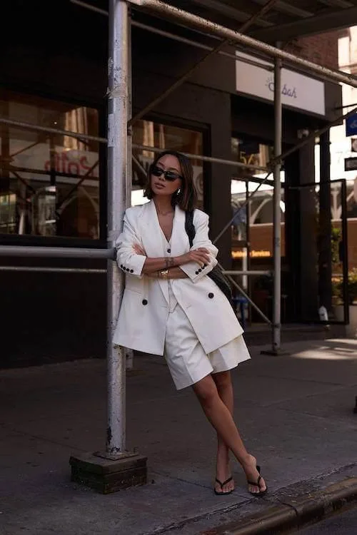 white blazer outfit