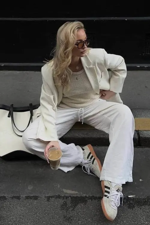 white blazer outfit