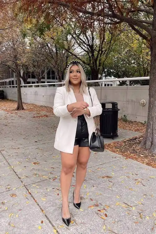 white blazer outfit