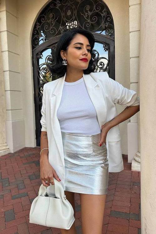 white blazer outfit