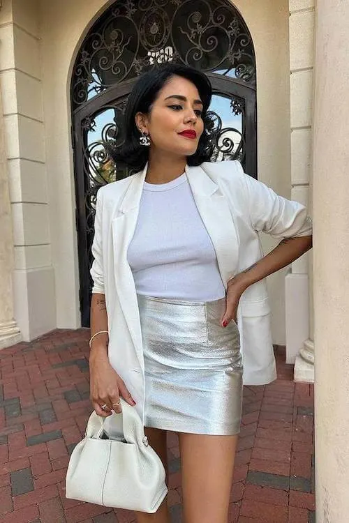 white blazer outfit