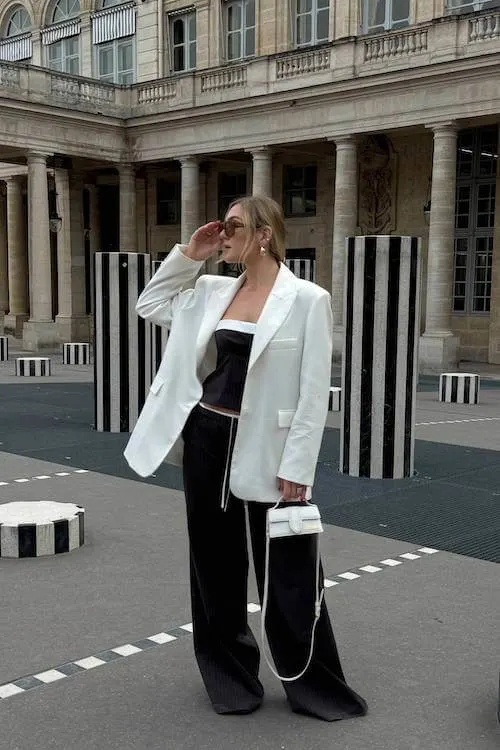 white blazer outfit