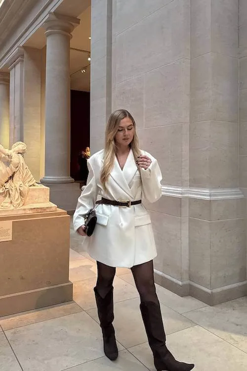 white blazer outfit