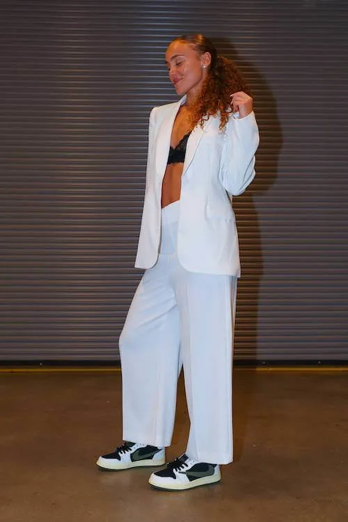 white blazer outfit