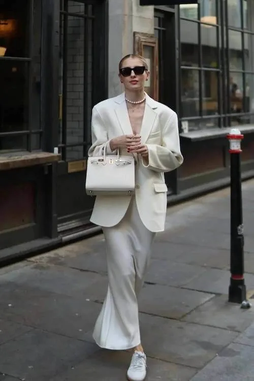 white blazer outfit