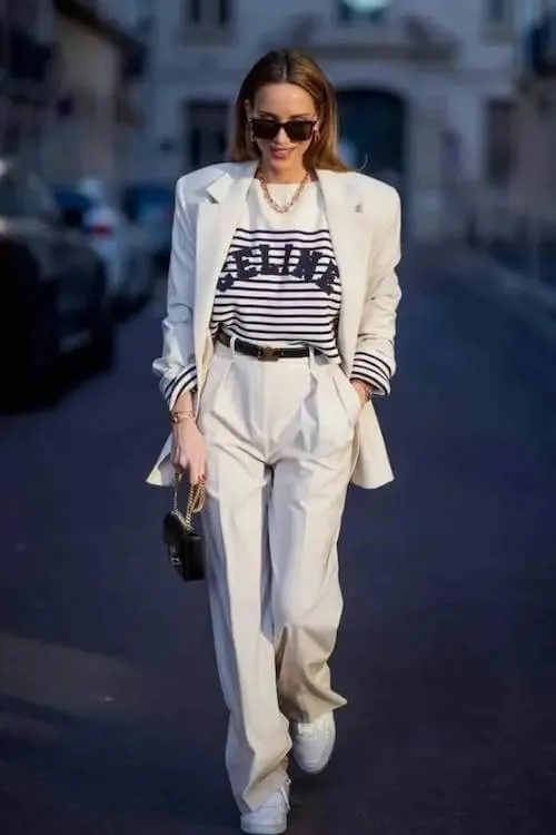 white blazer outfit