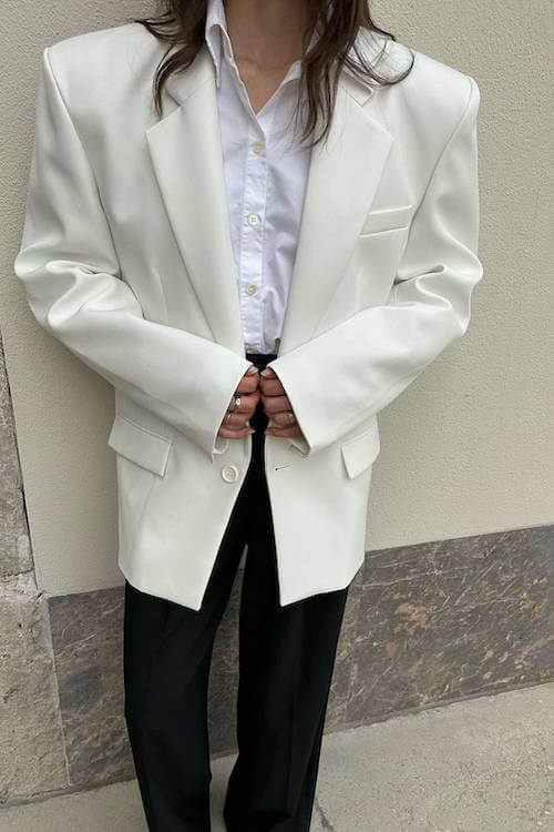 white blazer outfit