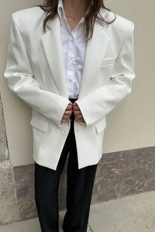 white blazer outfit