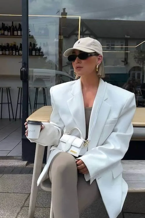 white blazer outfit