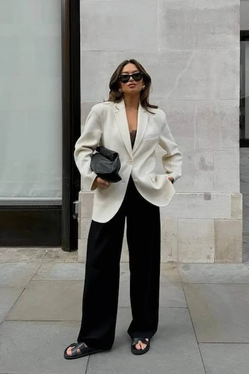 white blazer outfit