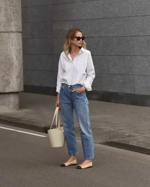 How To Wear A White Button Down Shirt [2023]: 50+ Chic White Button ...