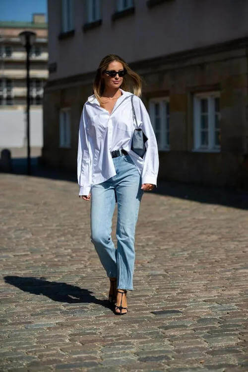 white button down shirt for women