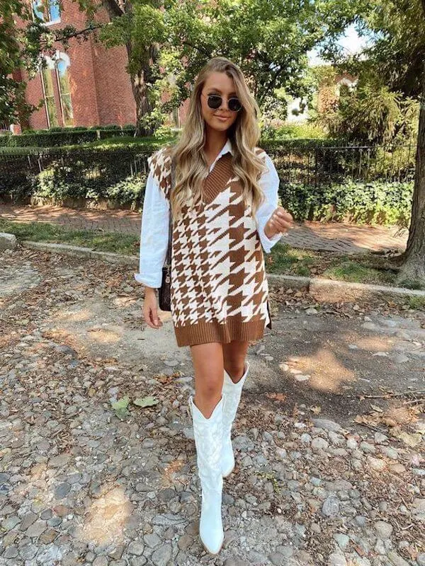 white cowboy boots outfit