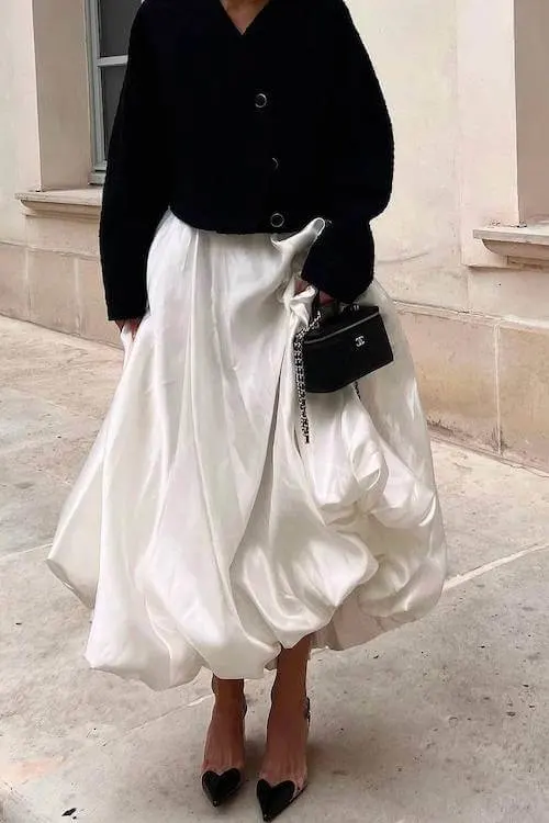 white long skirt outfit