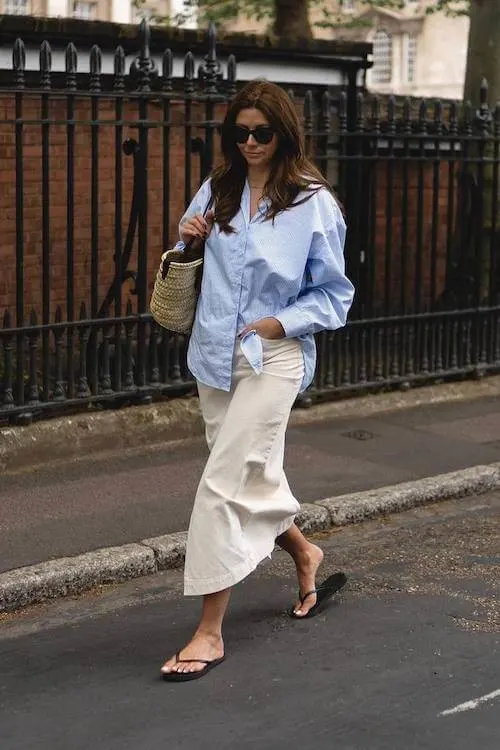 white long skirt outfit