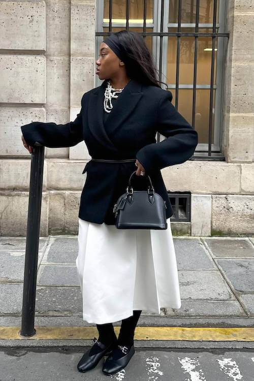 white long skirt outfit