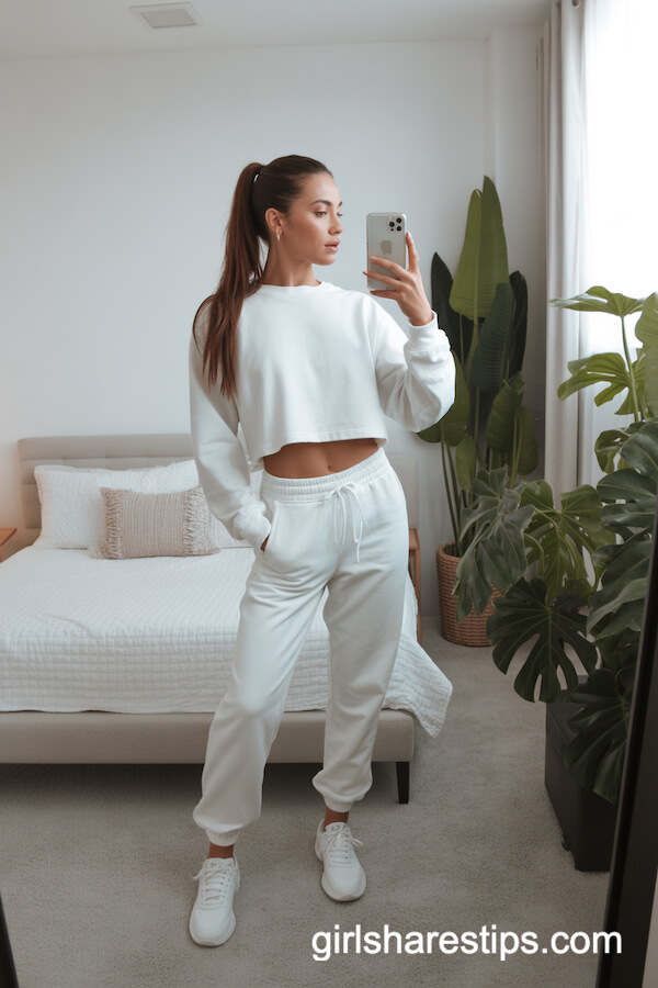 All-White Athleisure Set