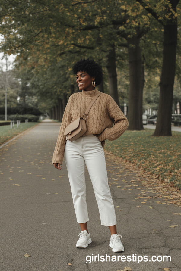 Oversized Sweater Cropped Pants
