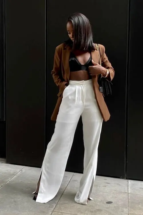 White Linen Pants Outfits - By Lauren M