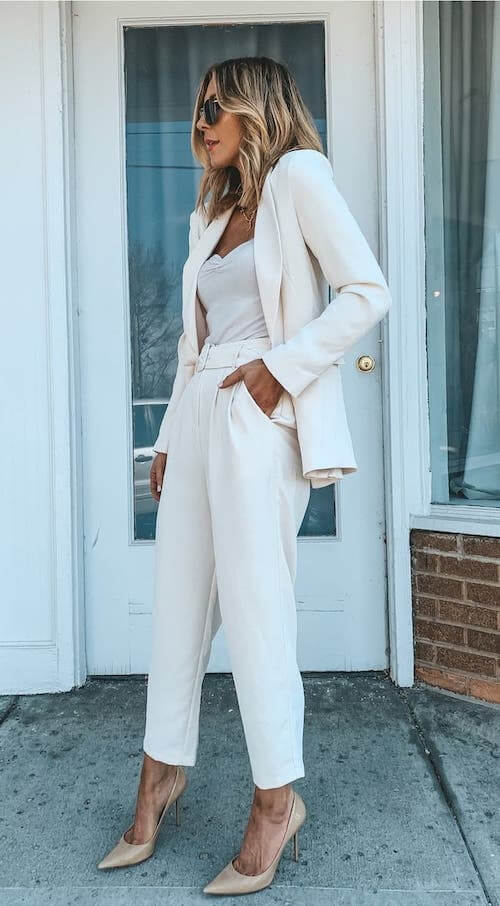white pants outfit ideas