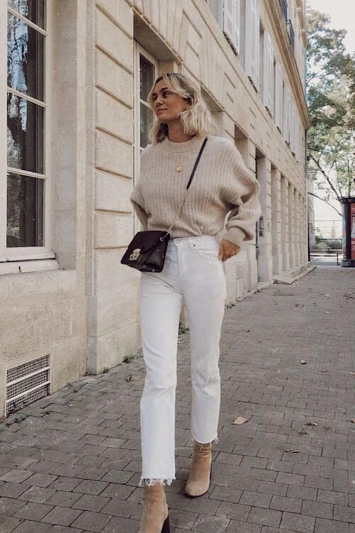 How to Wear White Pants in the Fall 