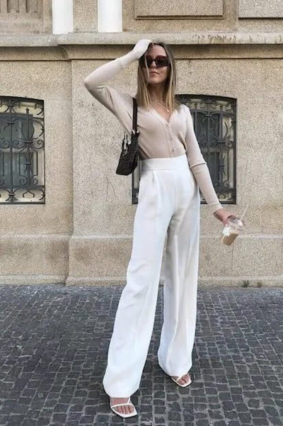 white pants outfit ideas for summer