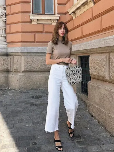 white pants outfit ideas for summer