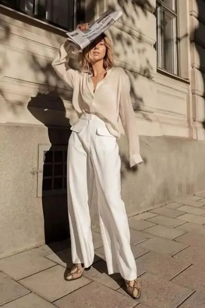 white pants outfit ideas for summer